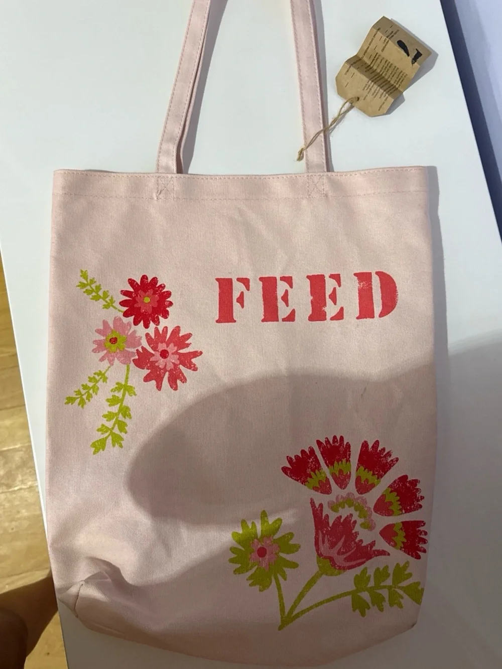 FEED Pink Floral Tote Bag